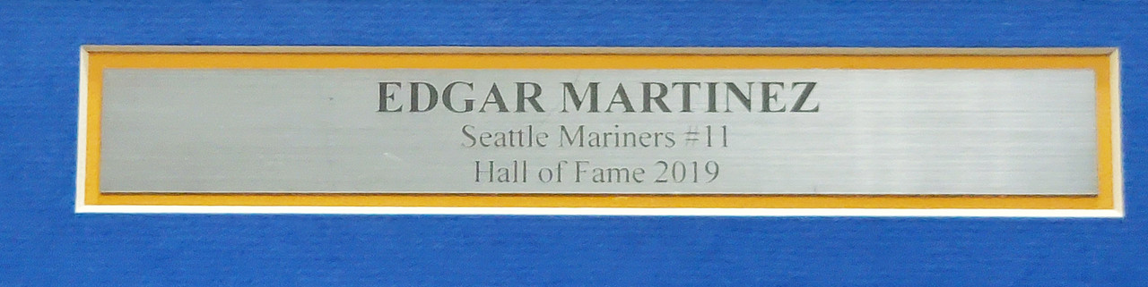 Seattle Mariners Edgar Martinez Autographed Framed White Majestic Cool Base Cooperstown  Throwback Jersey MCS Authentic