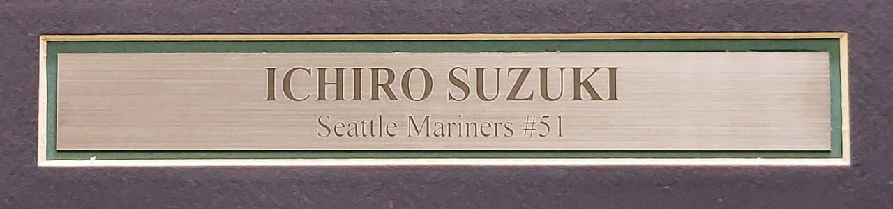 Mariners Ichiro Autographed Signed Seattle Suzuki Framed Light Blue  Majestic Spring Training Jersey Is Holo