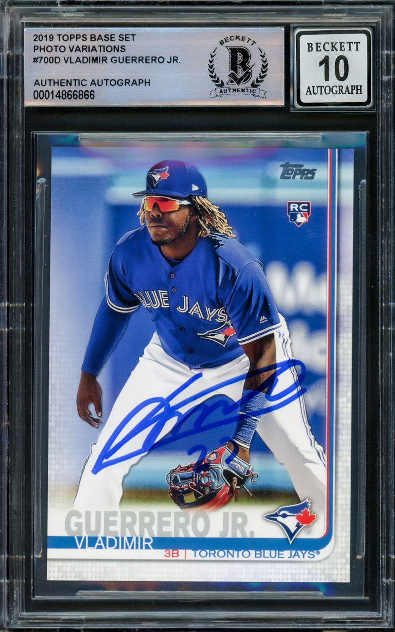 Vladimir Guerrero Jr. Autographed 2019 Topps Complete Set Variation Rookie  Card #700 Toronto Blue Jays Auto Grade Gem Mint 10 Beckett BAS #14866866