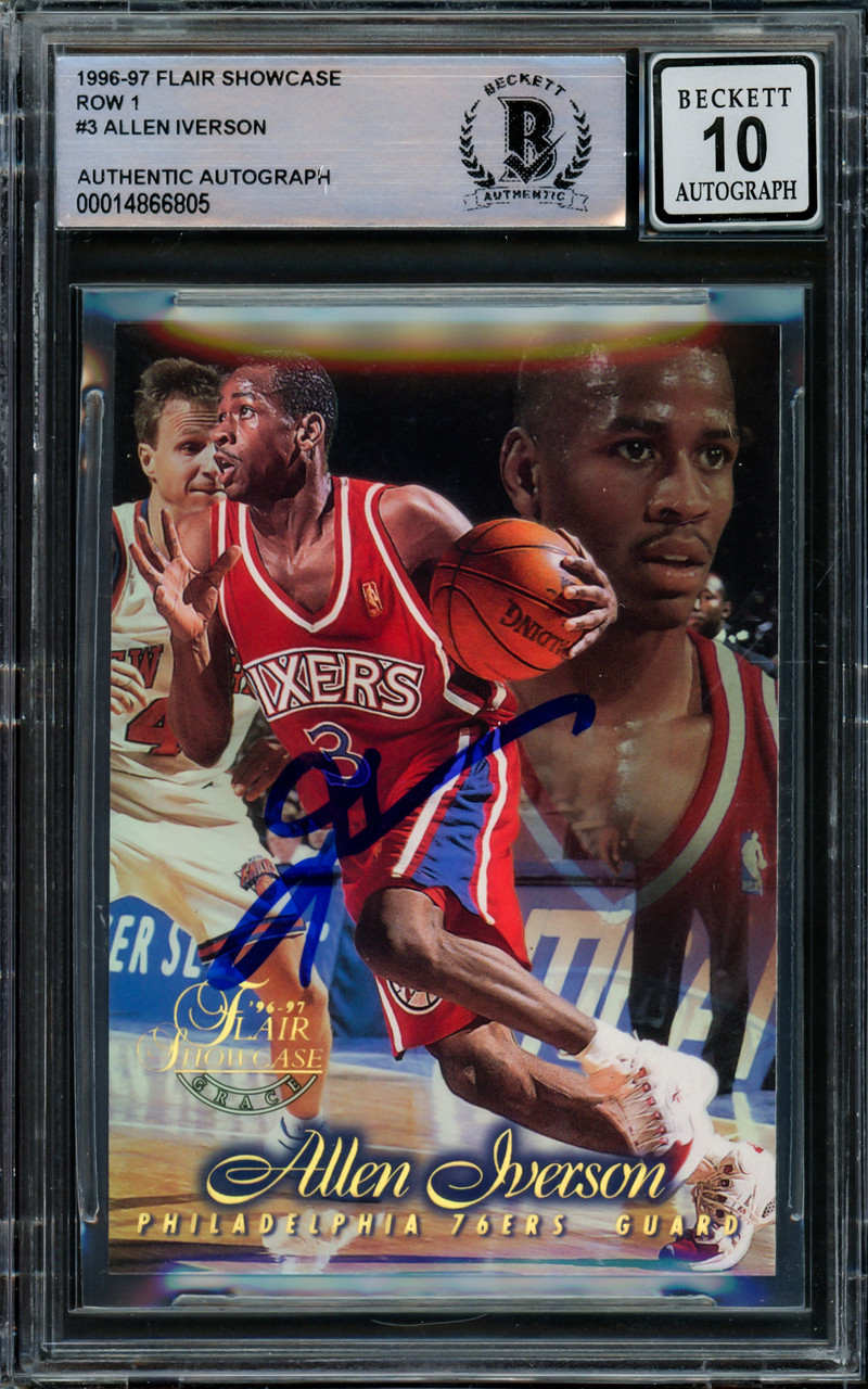 その他 ALLEN IVERSON  FLAIR FINAL EDITION Allen Iverson Autographed 1996-97 Flair Showcase Rookie Card #Row