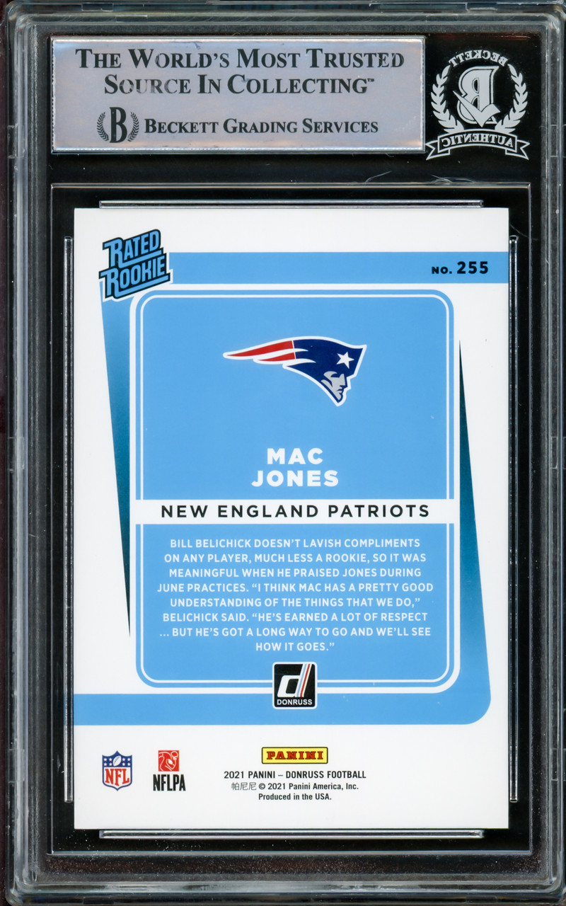 mac jones graded rookie card 2021 Gold Standard Mac Jones Triple Patch Auto Rookie PSA7 –  Bostonbreakscards