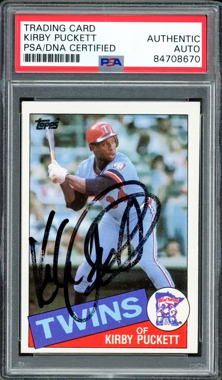 Kirby Puckett Autographed 1985 Topps Rookie Card #536 Minnesota