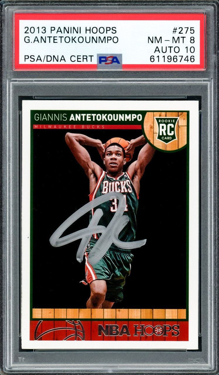 2013 Panini Immaculate Collection Autograph Jersey Number Giannis  Antetokounmpo #131 4/34 BGS 9.5