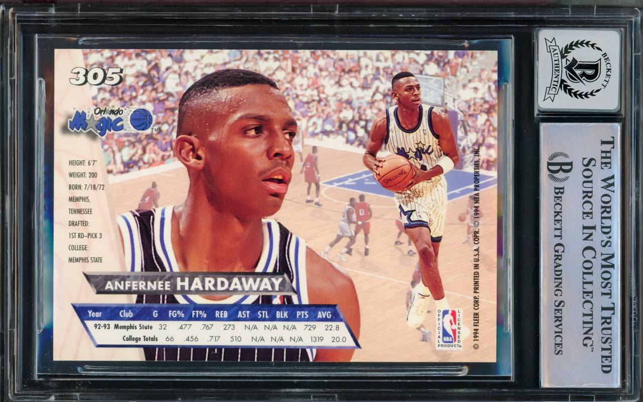 Anfernee Hardaway Autographed 1993-94 Fleer Ultra Rookie Card #305