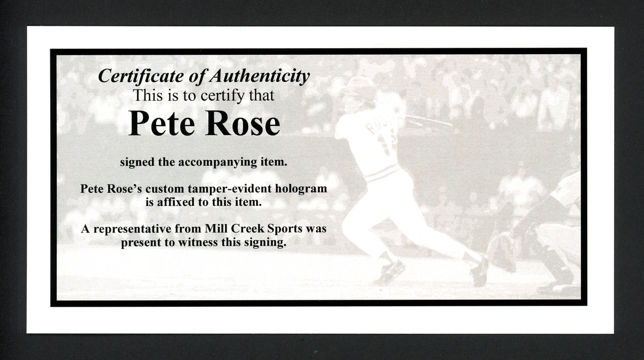 Autographed Pete Rose Picture - 16x20 Exclusive Hologram Hit King 4192