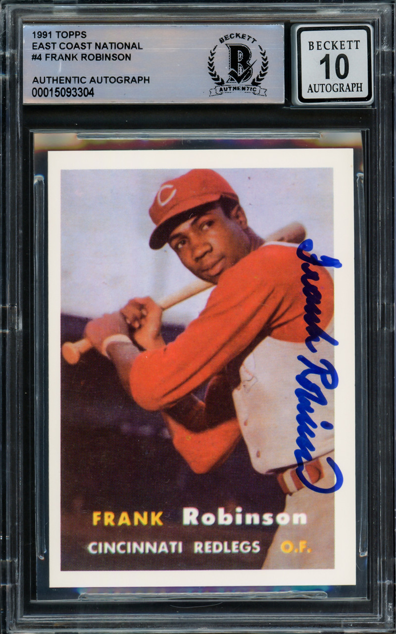 Frank Robinson Autographed 1991 Topps 1957 Reprint Card #4