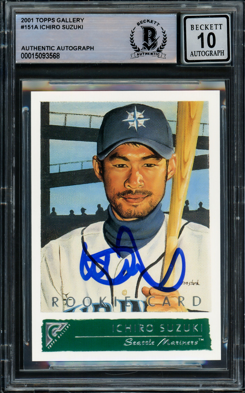 Ichiro Suzuki Autographed 2001 Topps Reserve Rookie Card #151 Seattle  Mariners Auto Grade Gem Mint 10 01 ROY/MVP Beckett BAS #15093572 - Mill  Creek Sports