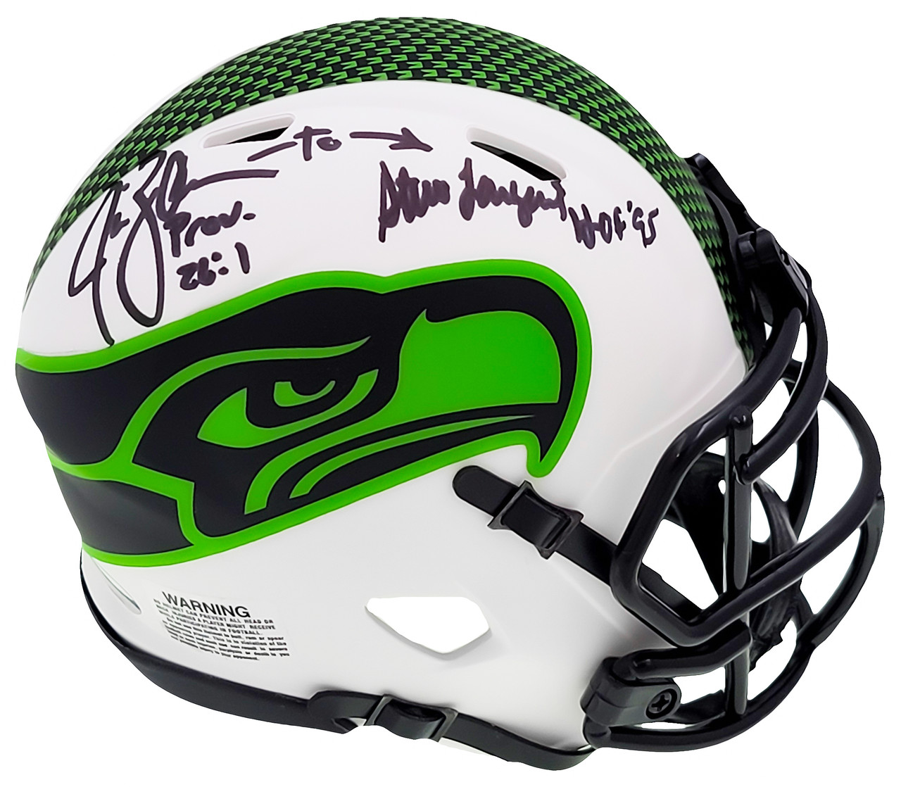 Steve Largent & Jim Zorn Autographed Seattle Seahawks Lunar