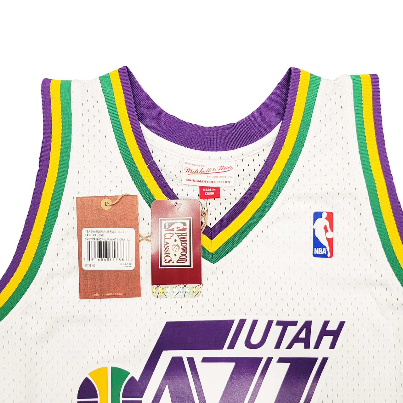 Nba Karl Malone Authentic Jersey Utah Jazz Karl Malone Autographed White Purple Authentic