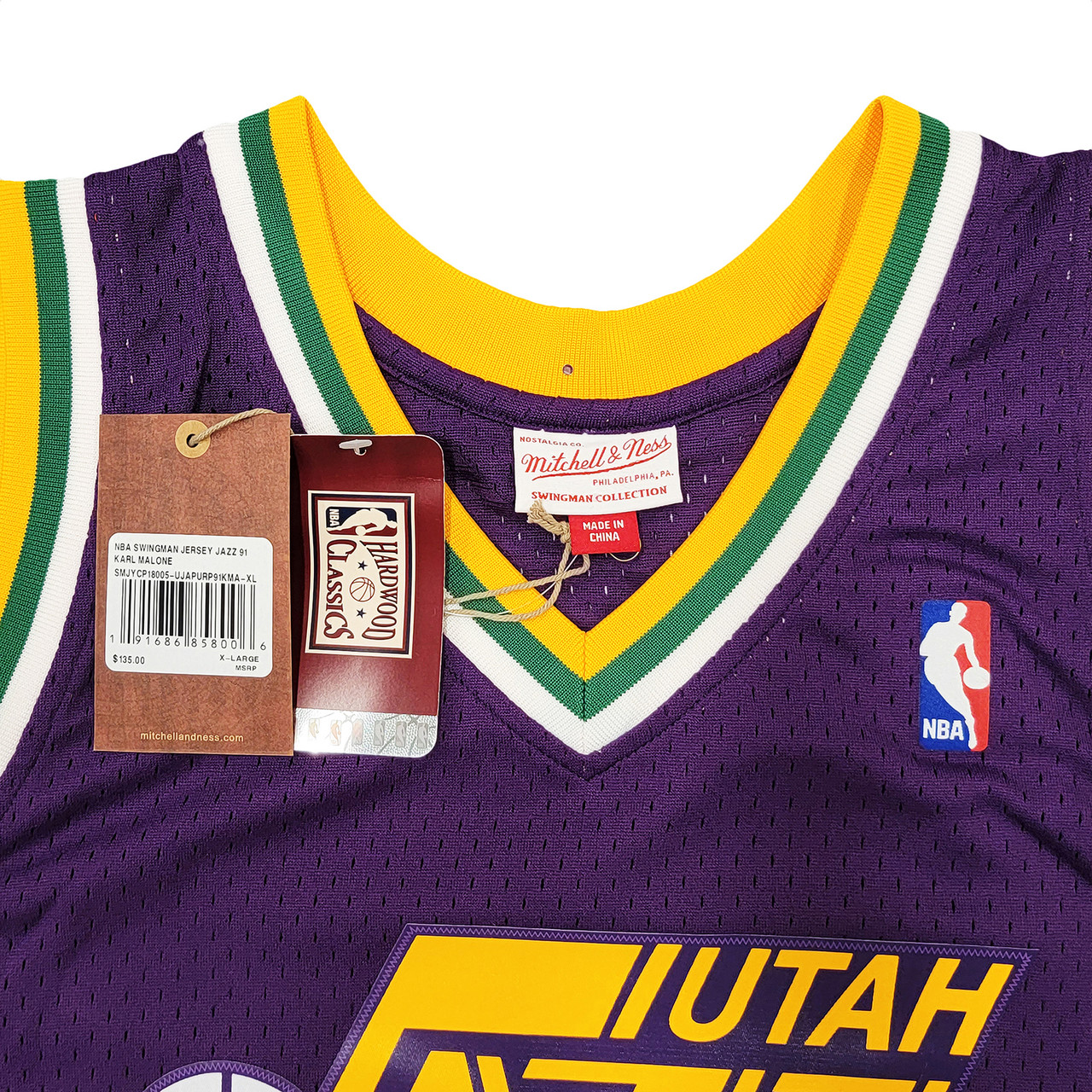 Utah Jazz Karl Malone Mitchell Ness 1998-99 Hardwood Classic Purple NBA  Jersey