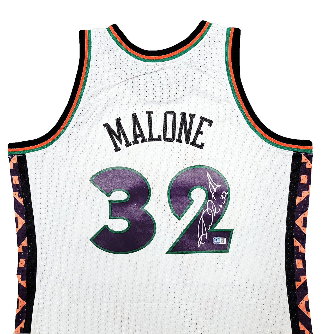 Utah Jazz Karl Malone Autographed White & Purple Authentic Mitchell & Ness  1995 All Star Game Jersey Size XL Beckett BAS Stock #211885 - Mill Creek  Sports
