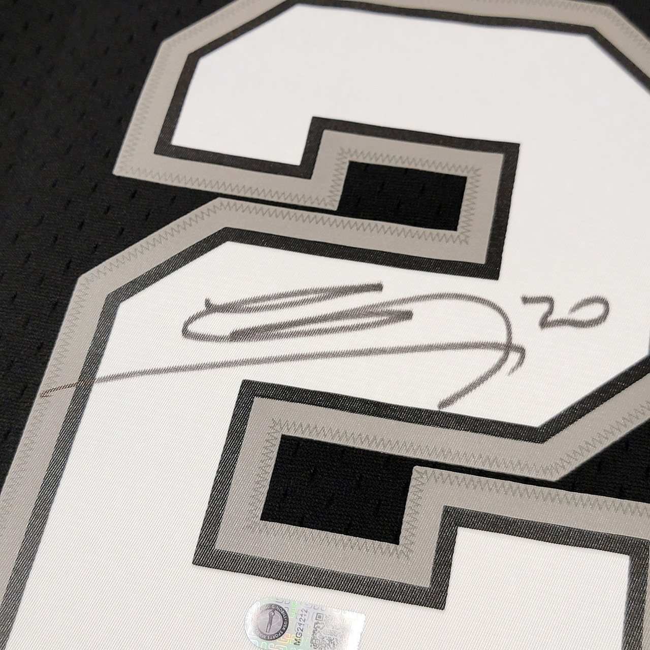Manu Ginobili San Antonio Spurs Signed Autographed Black #20 Jersey –