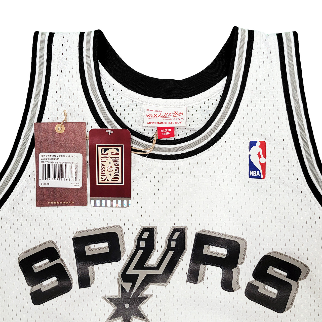 Mitchell & Ness Men's David Robinson San Antonio Spurs Authentic Jersey - White