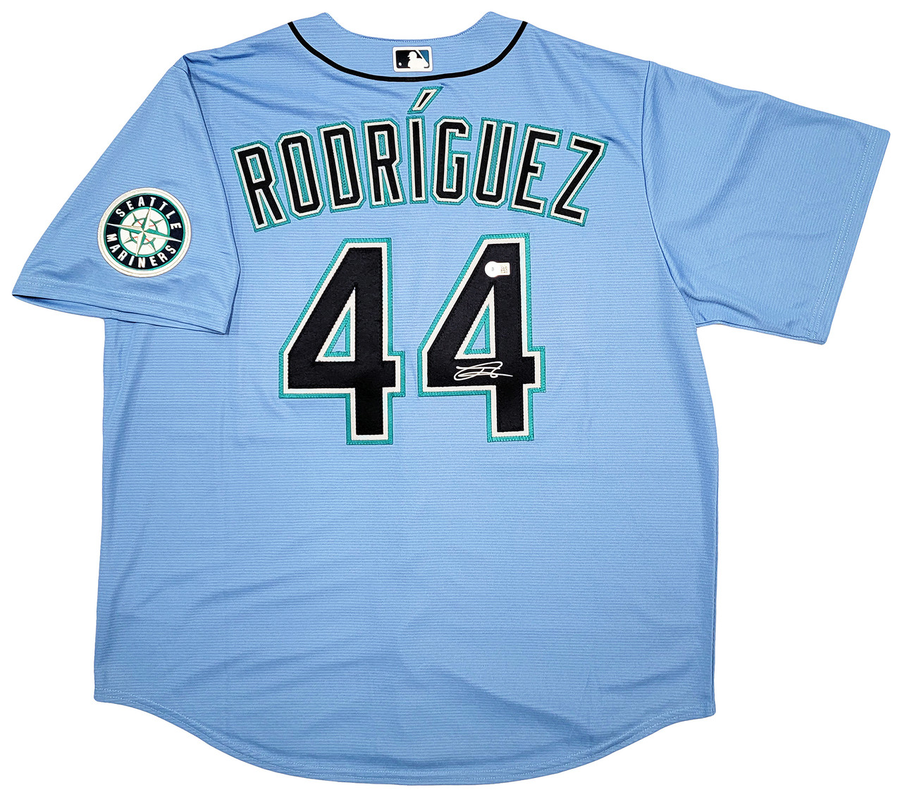 Seattle Mariners Julio Rodriguez Autographed Teal Nike Jersey Size XL JSA