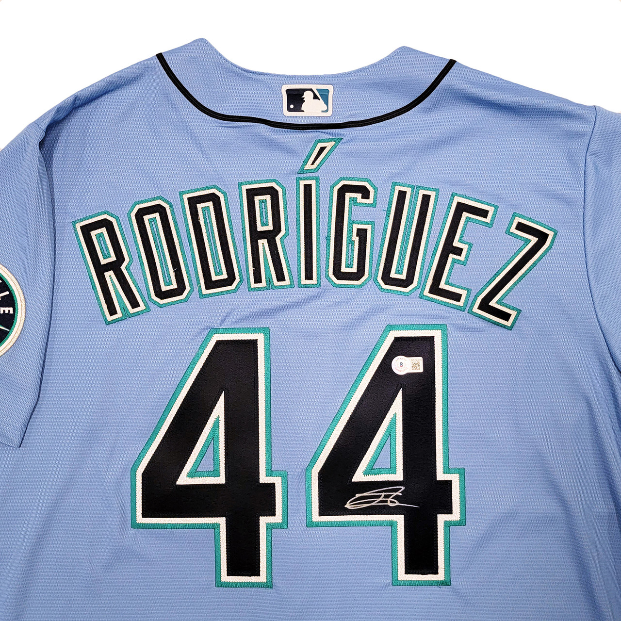 Seattle Mariners Julio Rodriguez Autographed Blue Nike Jersey Size