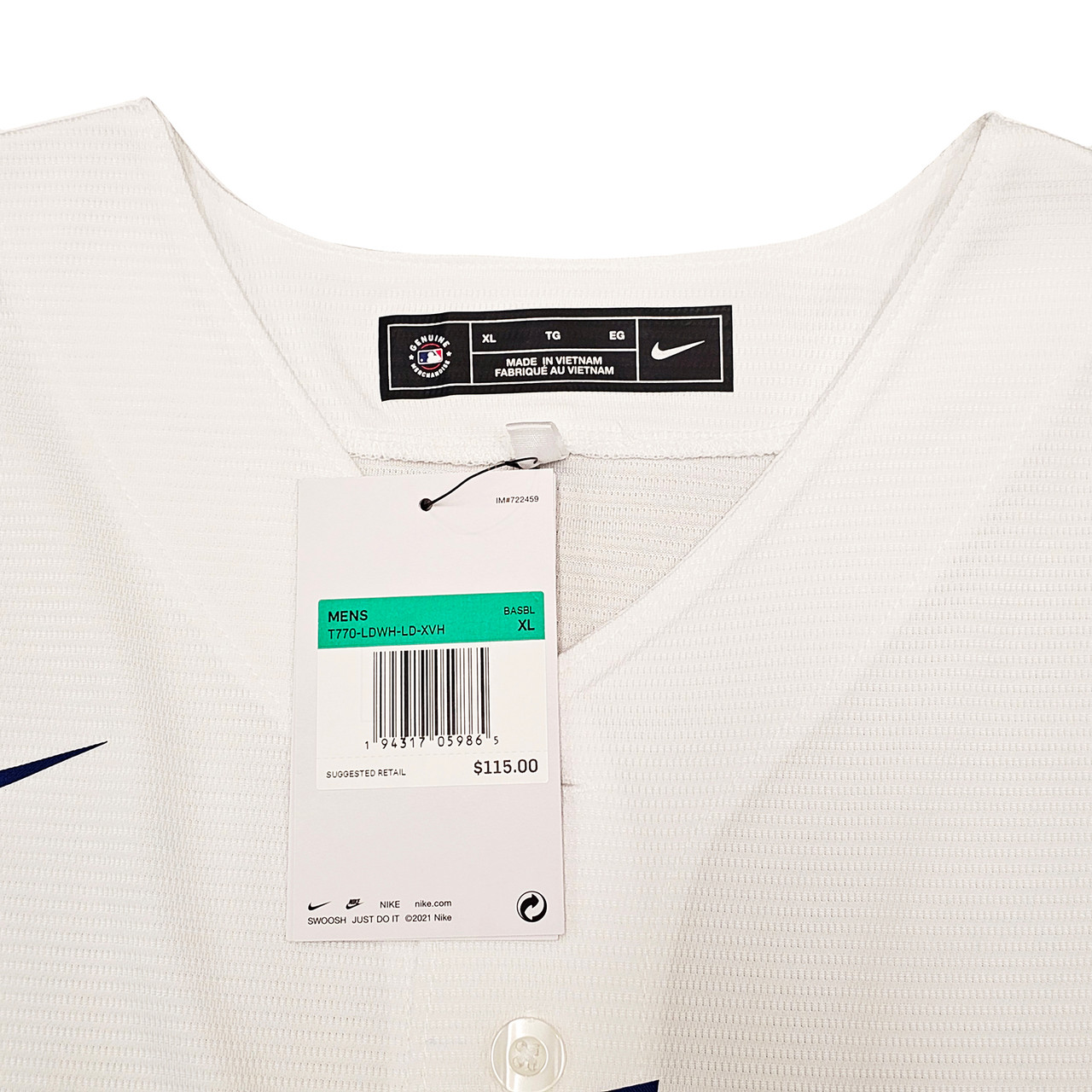 Los Angeles Dodgers Clayton Kershaw Autographed White Nike Jersey Size L  JSA Stock #212240