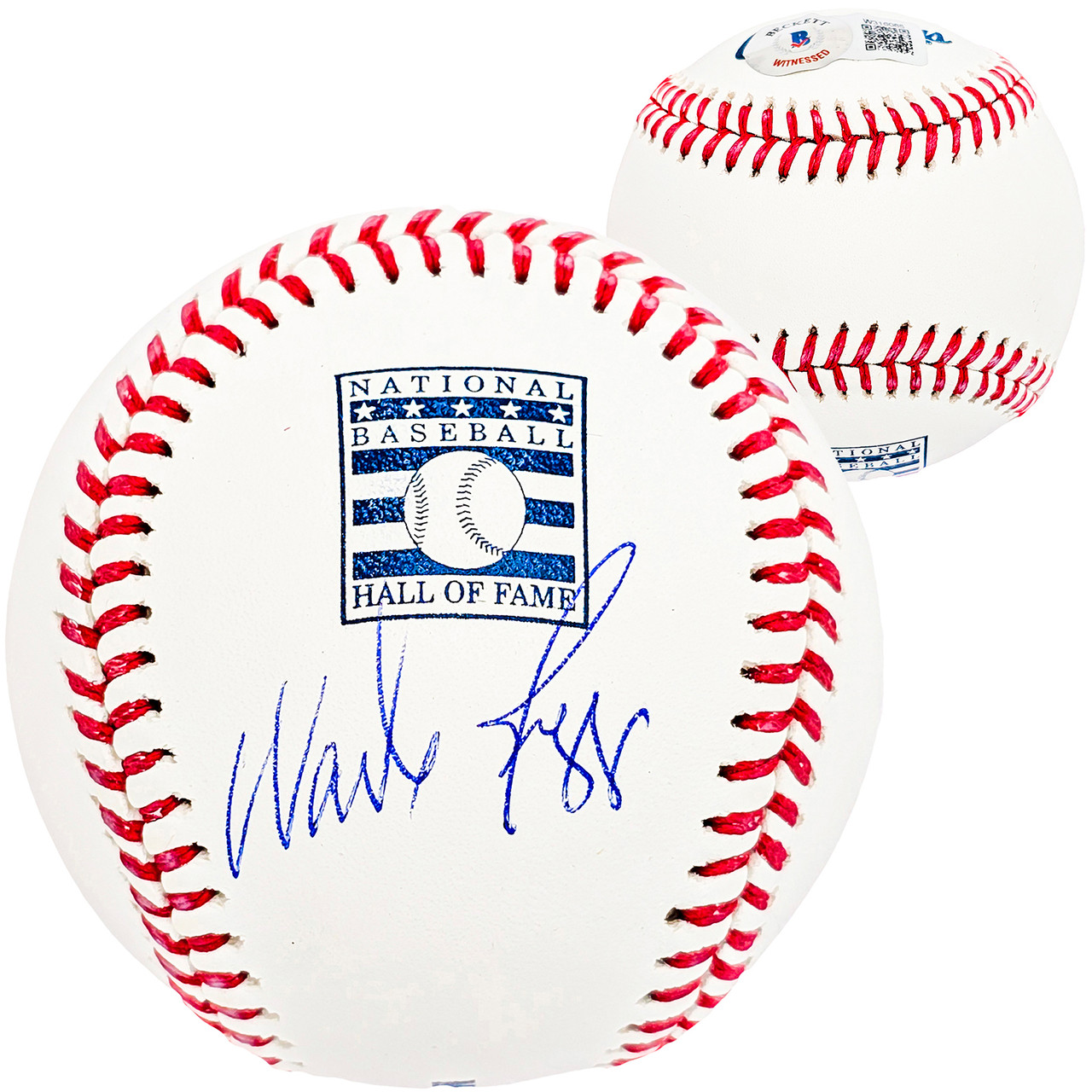 Wade Boggs Autographed Official Hall Of Fame HOF Logo Baseball
