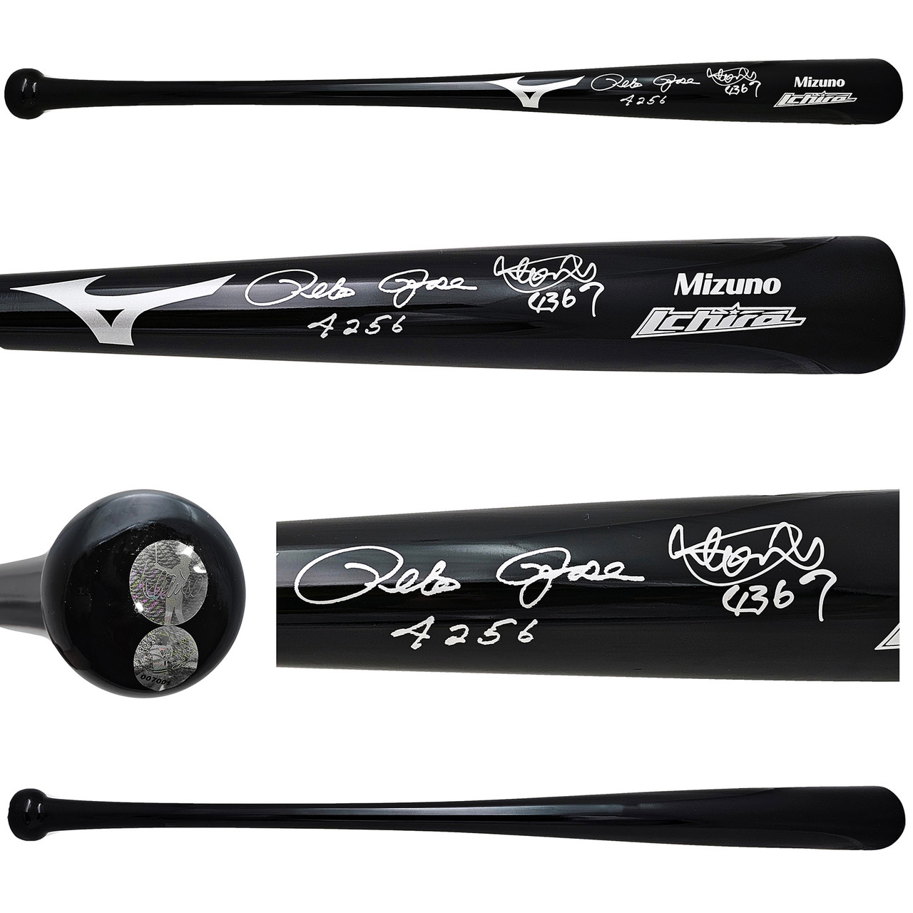 Ichiro Suzuki & Pete Rose Autographed Black Mizuno Player Model