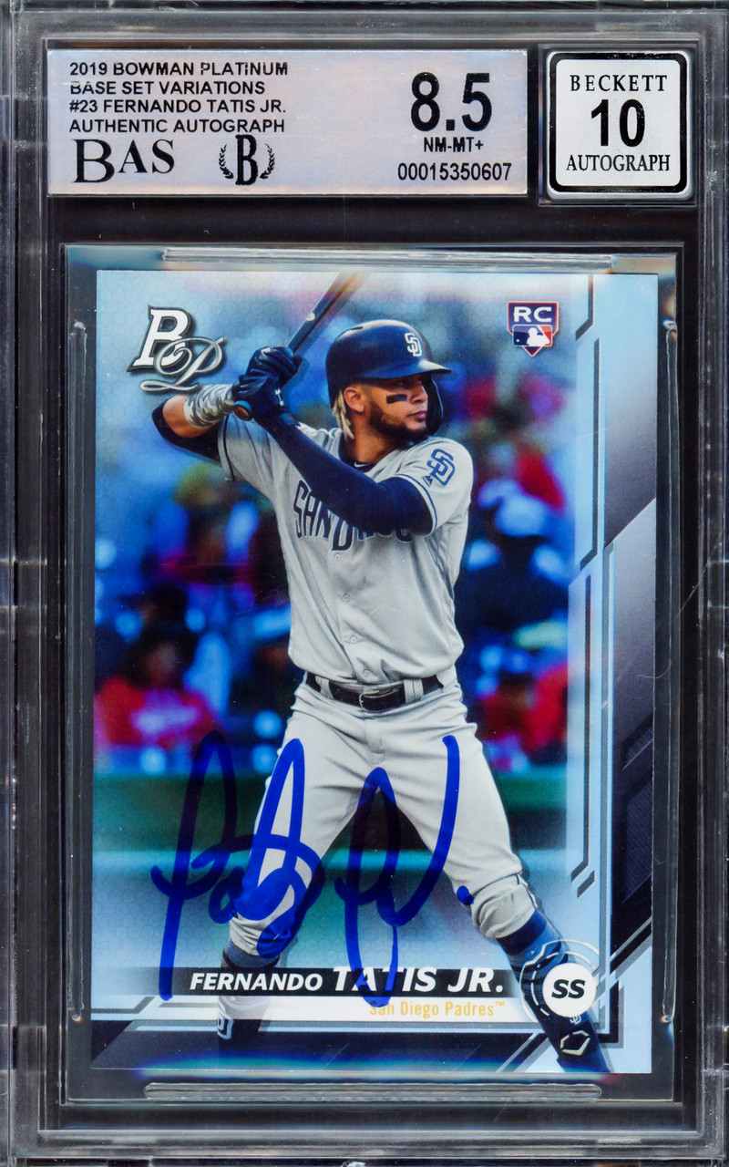 Fernando Tatis Jr 2019 Topps Autographed Rookie Card #410 BGS 9 BAS 10