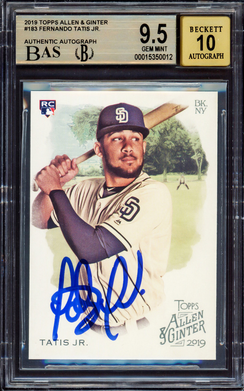 Fernando Tatis Jr 2019 Topps Chrome Family Business Autograph Rookie Card -  PSA/DNA (Yellow Ink)