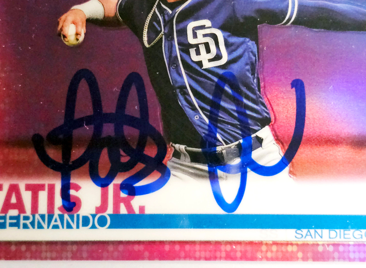 Fernando Tatis Jr. Autographed 2019 Topps Finest Purple Refractor Rookie  Card #85 San Diego Padres Auto Grade Gem Mint 10 #87/250 Beckett BAS