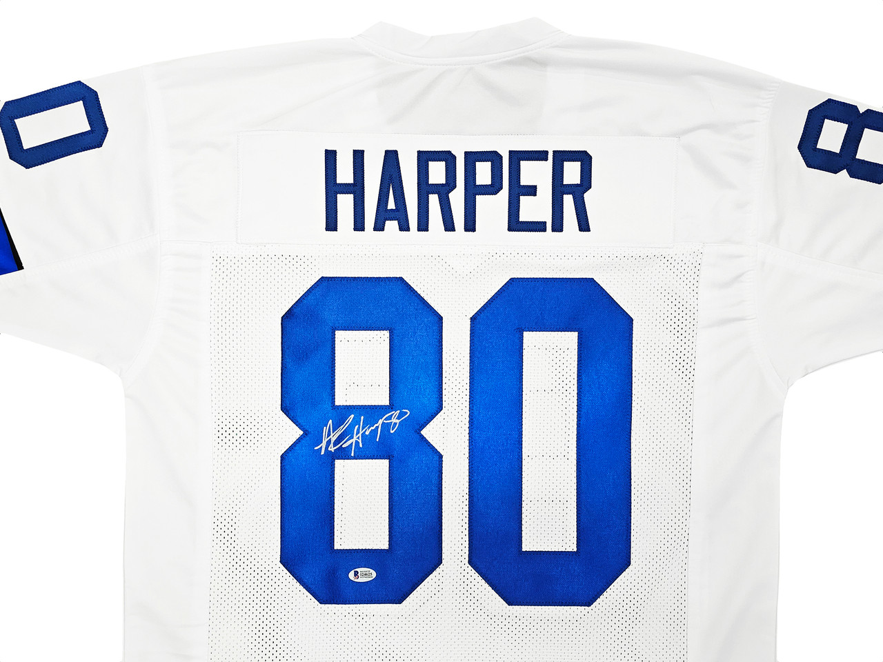 Dallas Cowboys Alvin Harper Autographed White Jersey Beckett BAS