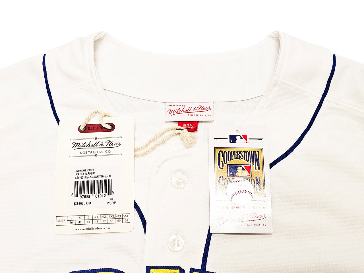 Seattle Mariners Ken Griffey Jr. Autographed White Authentic Mitchell &  Ness 1989 Authentic Cooperstown Collection Jersey Size L Beckett BAS  Witness Stock #212477 - Mill Creek Sports