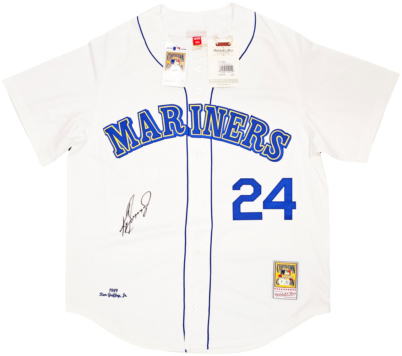 Seattle Mariners Ken Griffey Jr. Autographed White Authentic Mitchell &  Ness 1989 Authentic Cooperstown Collection Jersey Size XL Beckett BAS  Witness Stock #212476 - Mill Creek Sports