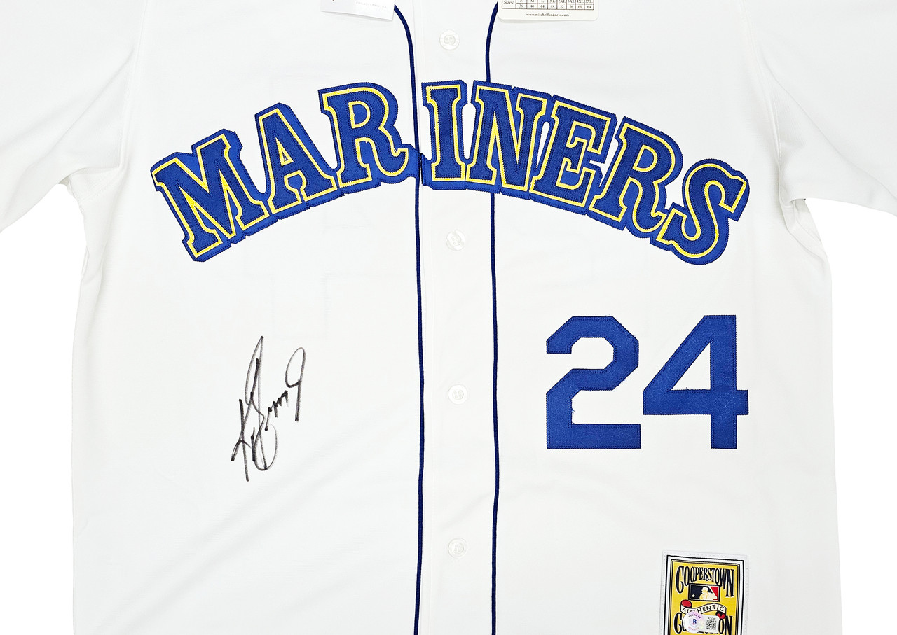 Seattle Mariners Ken Griffey Jr. Autographed White Authentic Mitchell & Ness  1989 Authentic Cooperstown Collection Jersey Size L Beckett BAS Witness  Stock #212479 - Mill Creek Sports