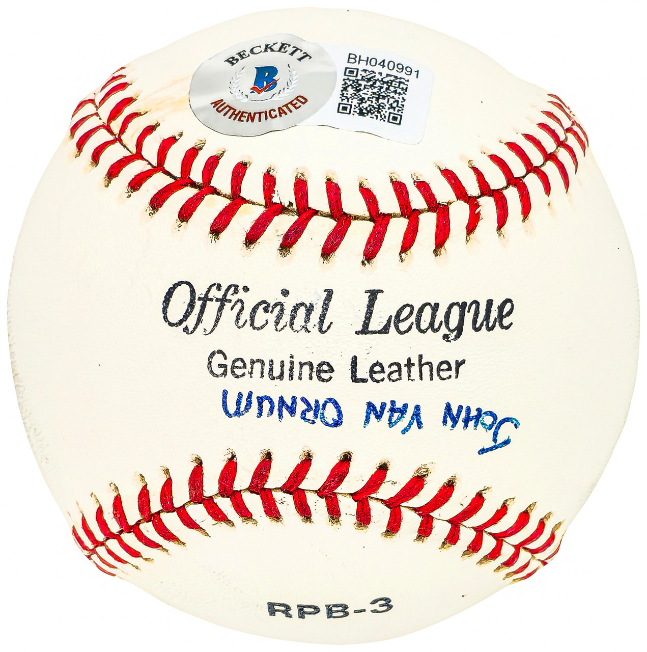 Orlando Cepeda Autographed Official NL Baseball San Francisco Giants  Beckett BAS QR #BH039040