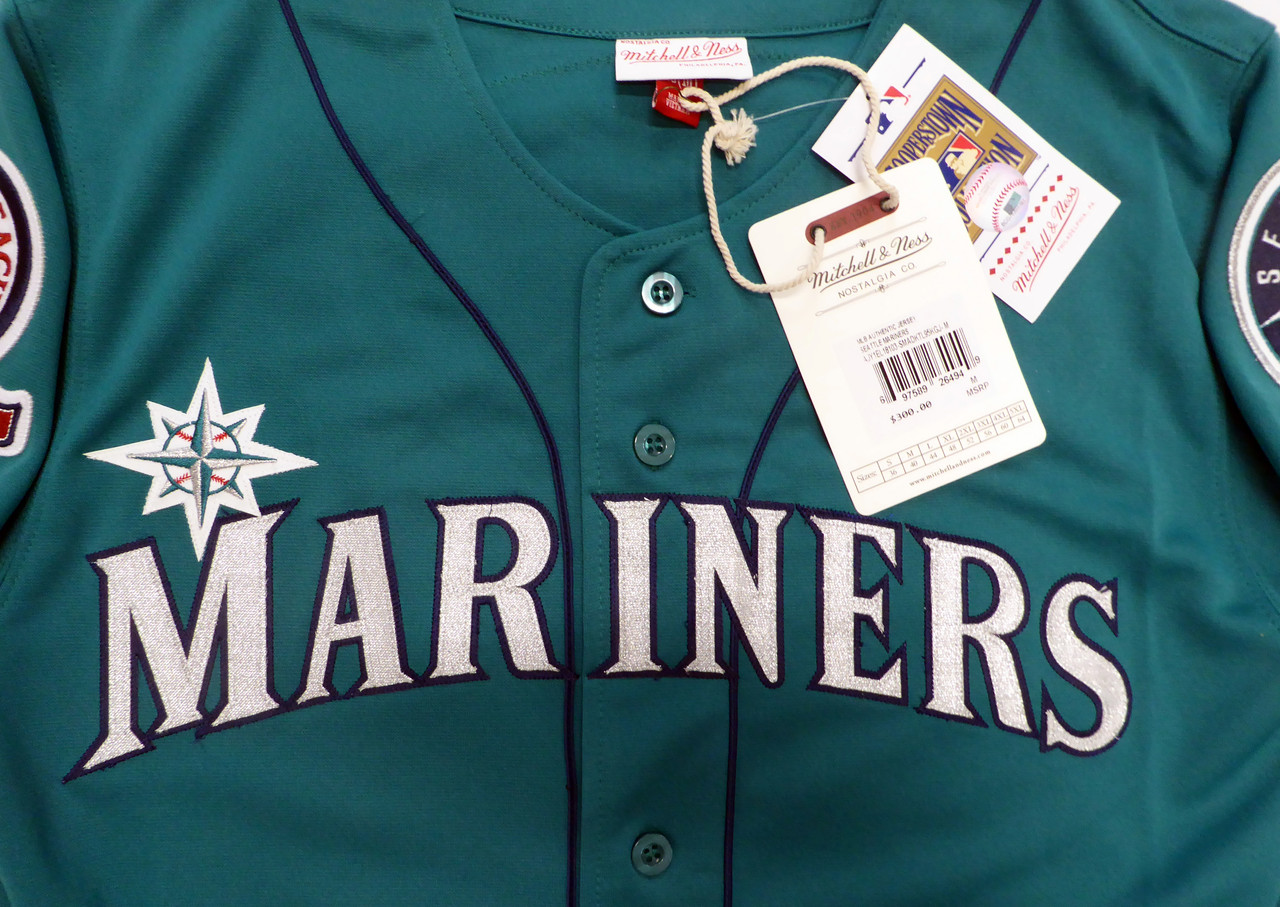 KEN GRIFFEY JR. HAND-SIGNED AUTHENTIC SEATTLE MARINERS TEAL JERSEY TRISTAR  HOF