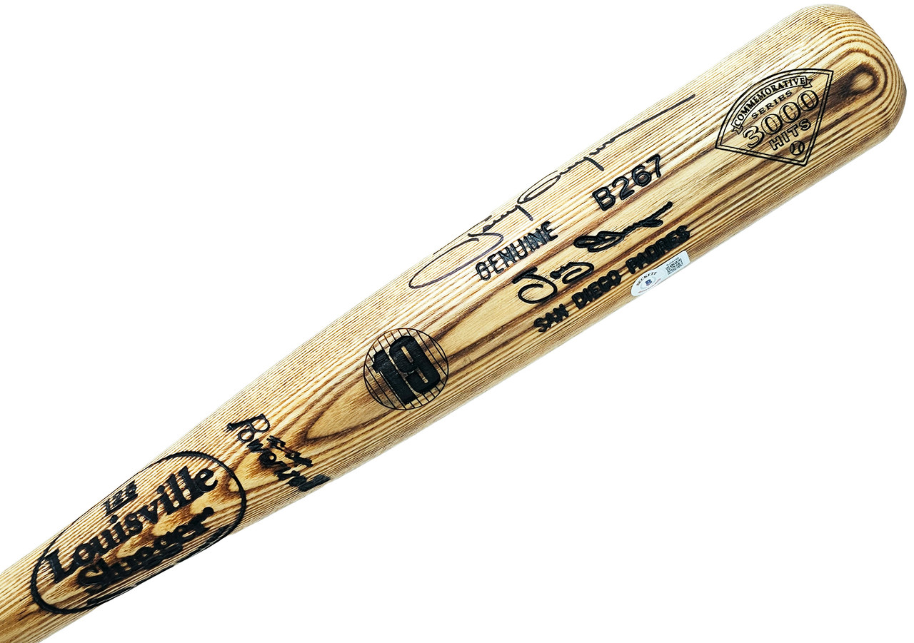 Tony Gwynn Autographed Blonde Louisville Slugger 3000th Hit Bat
