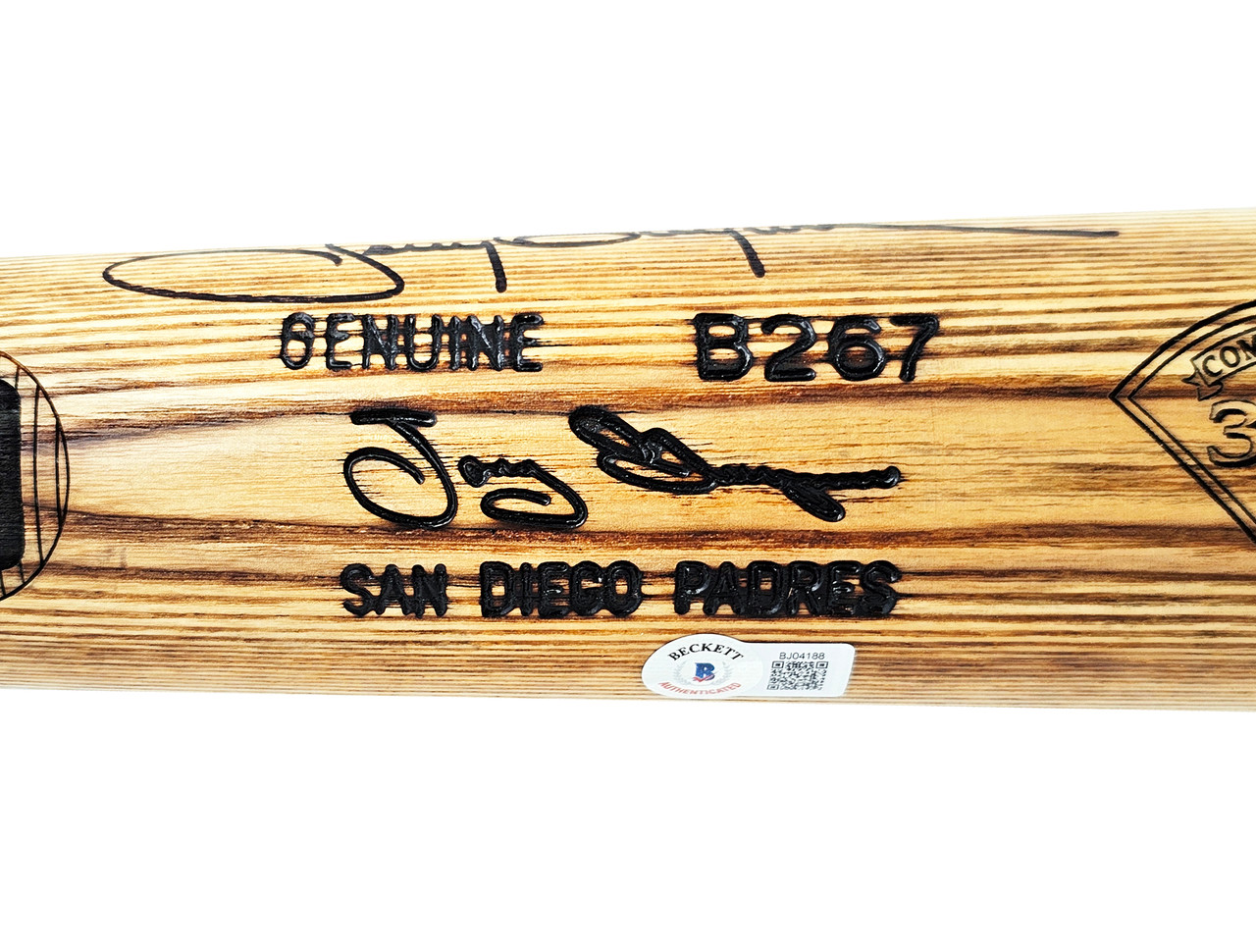 Tony Gwynn Autographed Blonde Louisville Slugger 3000th Hit Bat