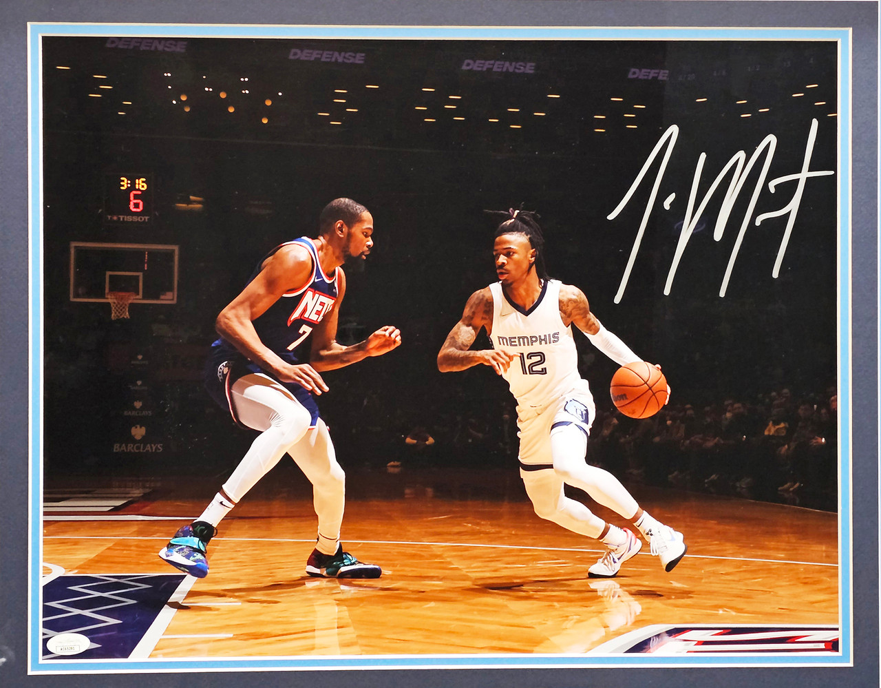 JA MORANT Autographed Memphis Grizzlies City Edition Black Nike Jersey  PANINI