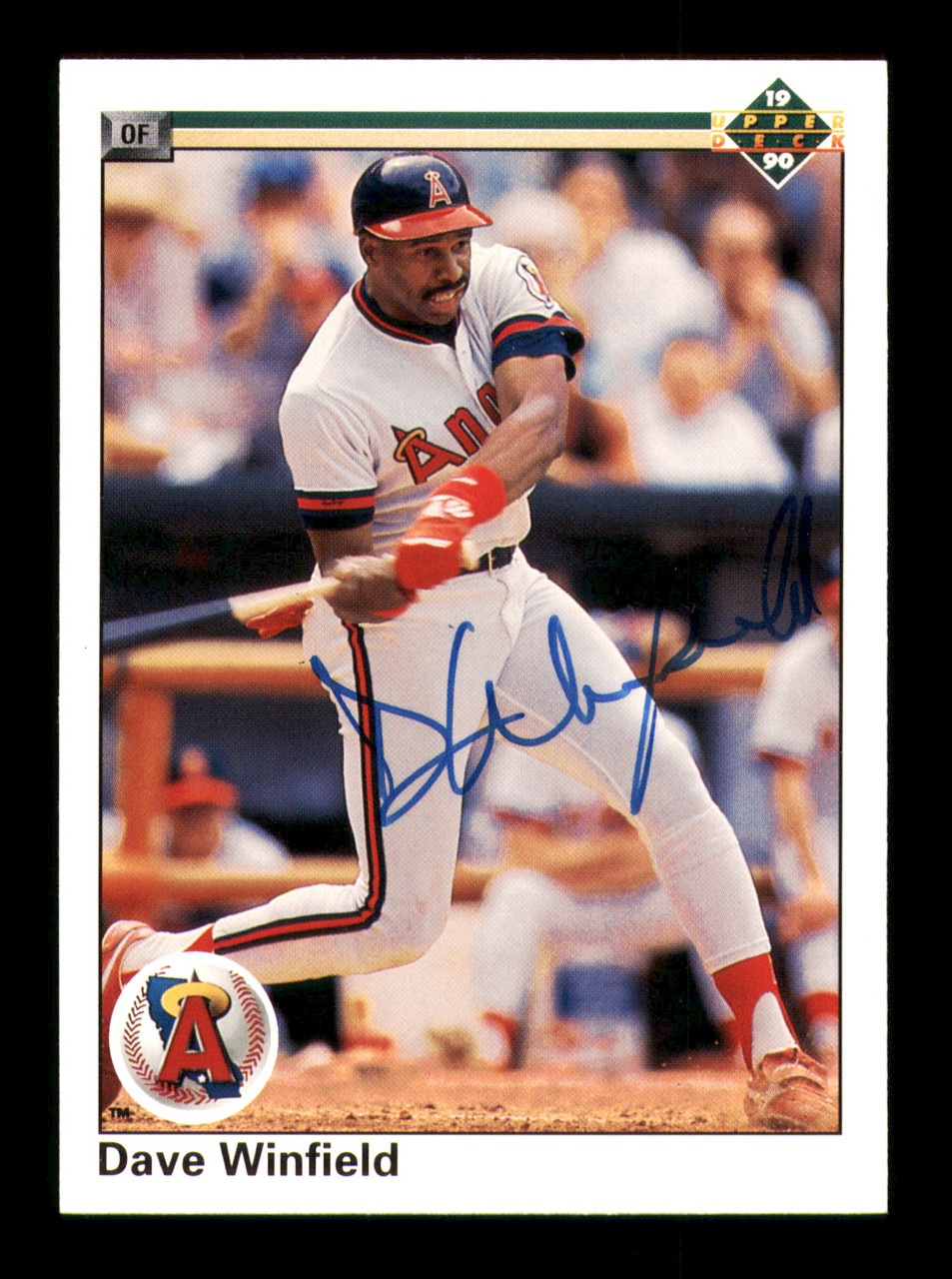 Dave Winfield Autographed 1990 Upper Deck Card #745 California Angels SKU  #213510 - Mill Creek Sports