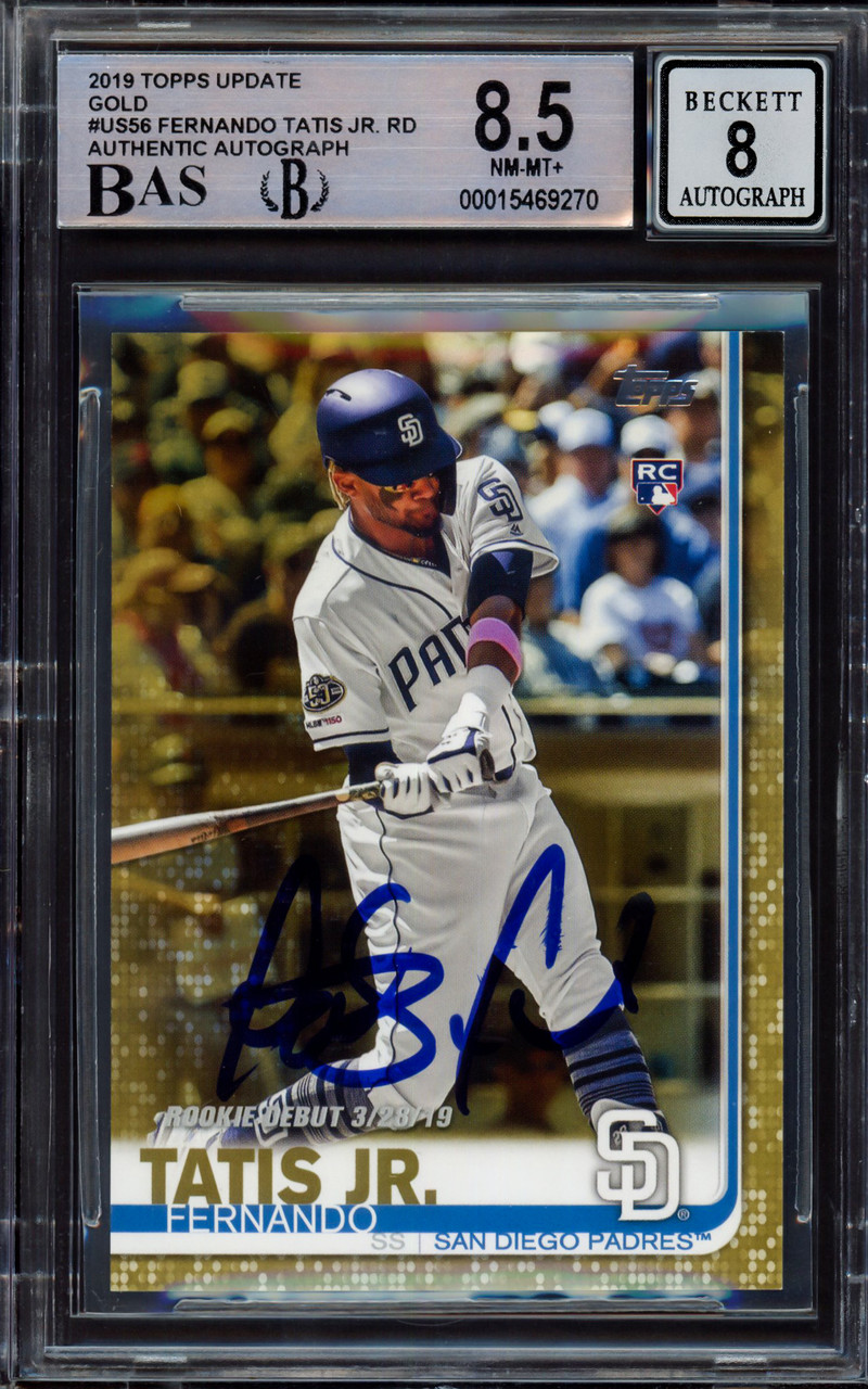 Fernando Tatis Jr 2019 Topps Chrome Family Business Autograph Rookie Card -  PSA/DNA (Yellow Ink)