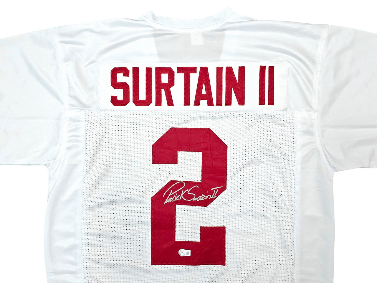 Alabama Crimson Tide Patrick Surtain II Autographed White Jersey Beckett  BAS Witness Stock #213092 - Mill Creek Sports