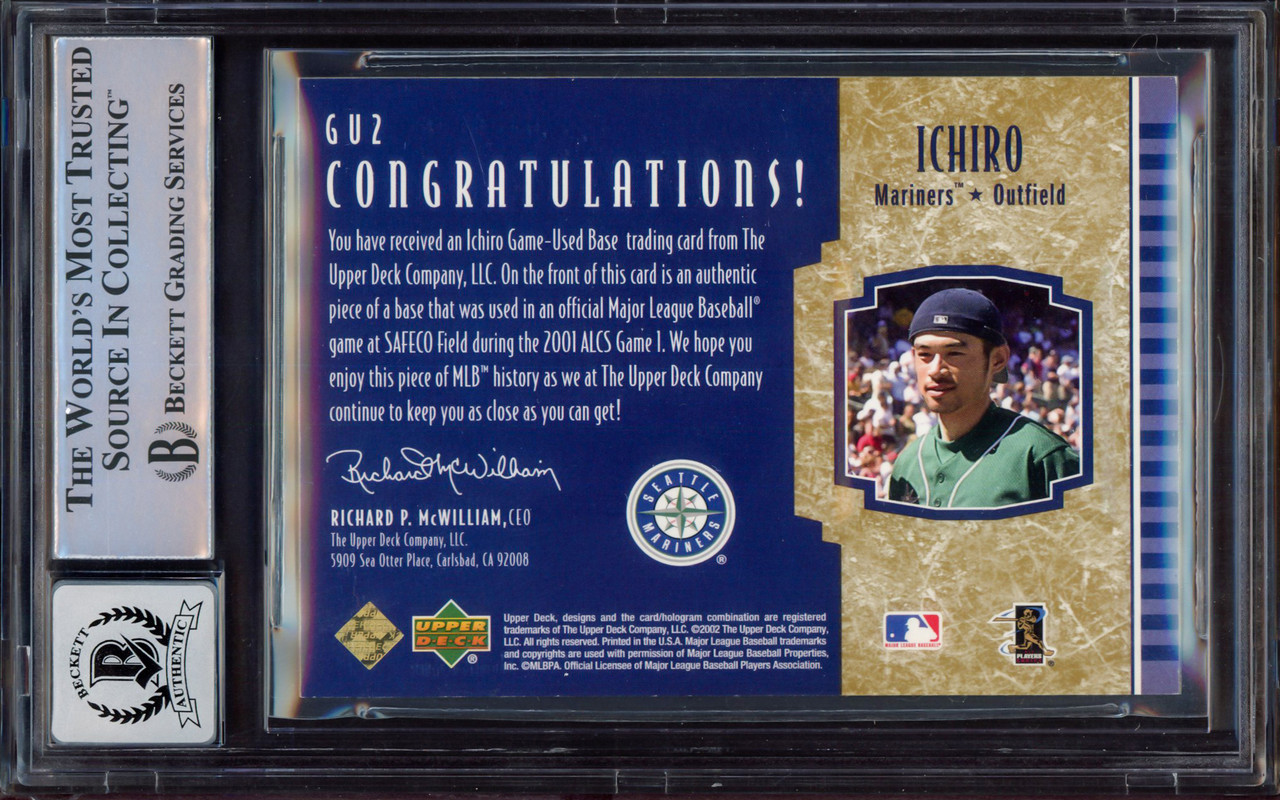 Ichiro Suzuki Autographed 2001 SP Authentic Stars of Japan Game Used Ball  Rookie Card #BB-IS