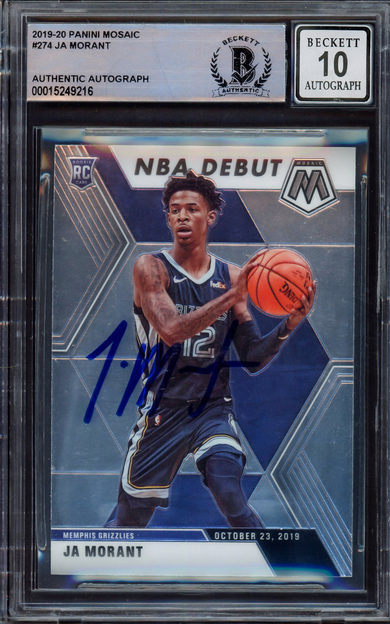 Ja Morant Signed Autographed Memphis Grizzlies Basketball Card 