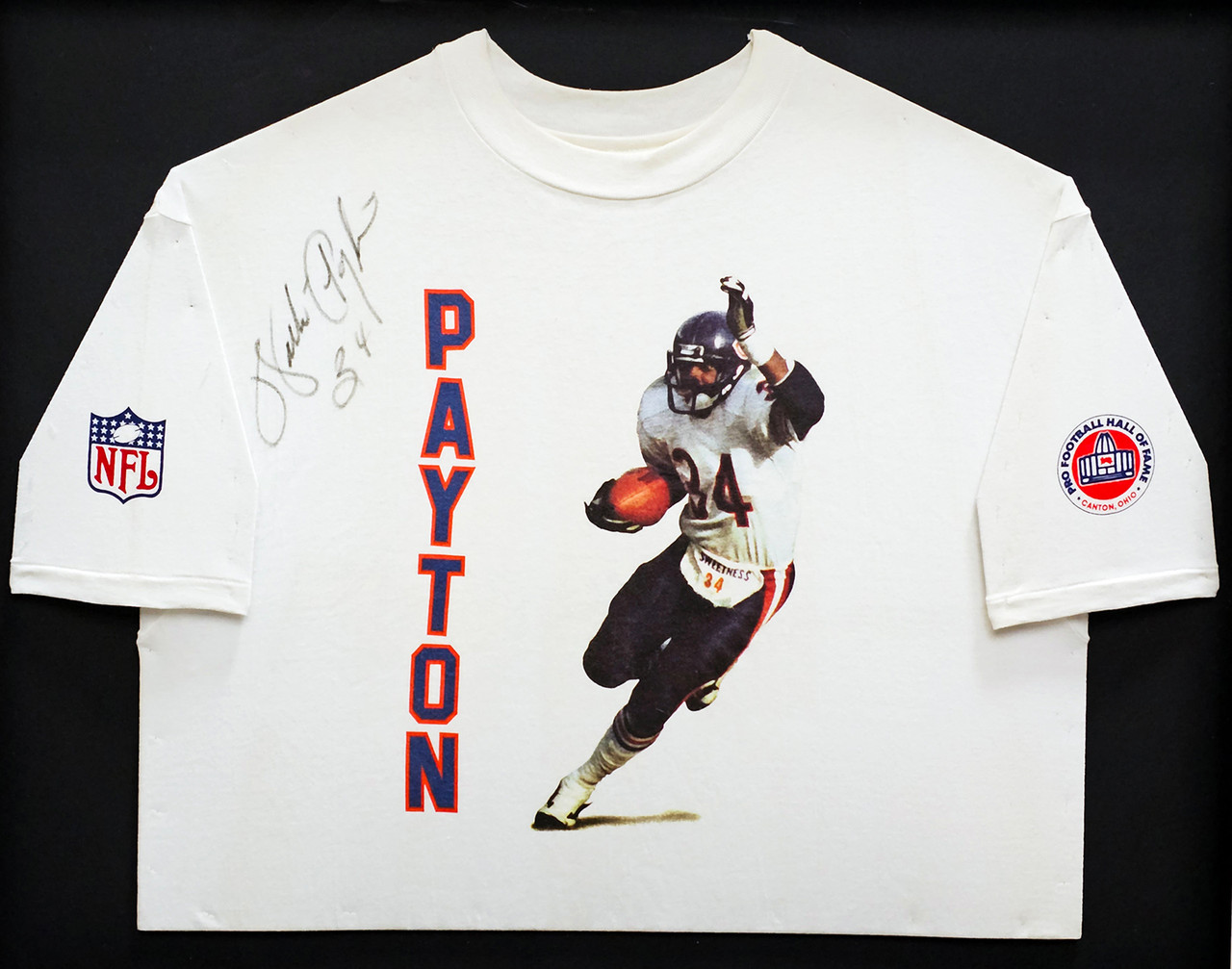 Walter Payton Autographed and Framed White Bears Jersey