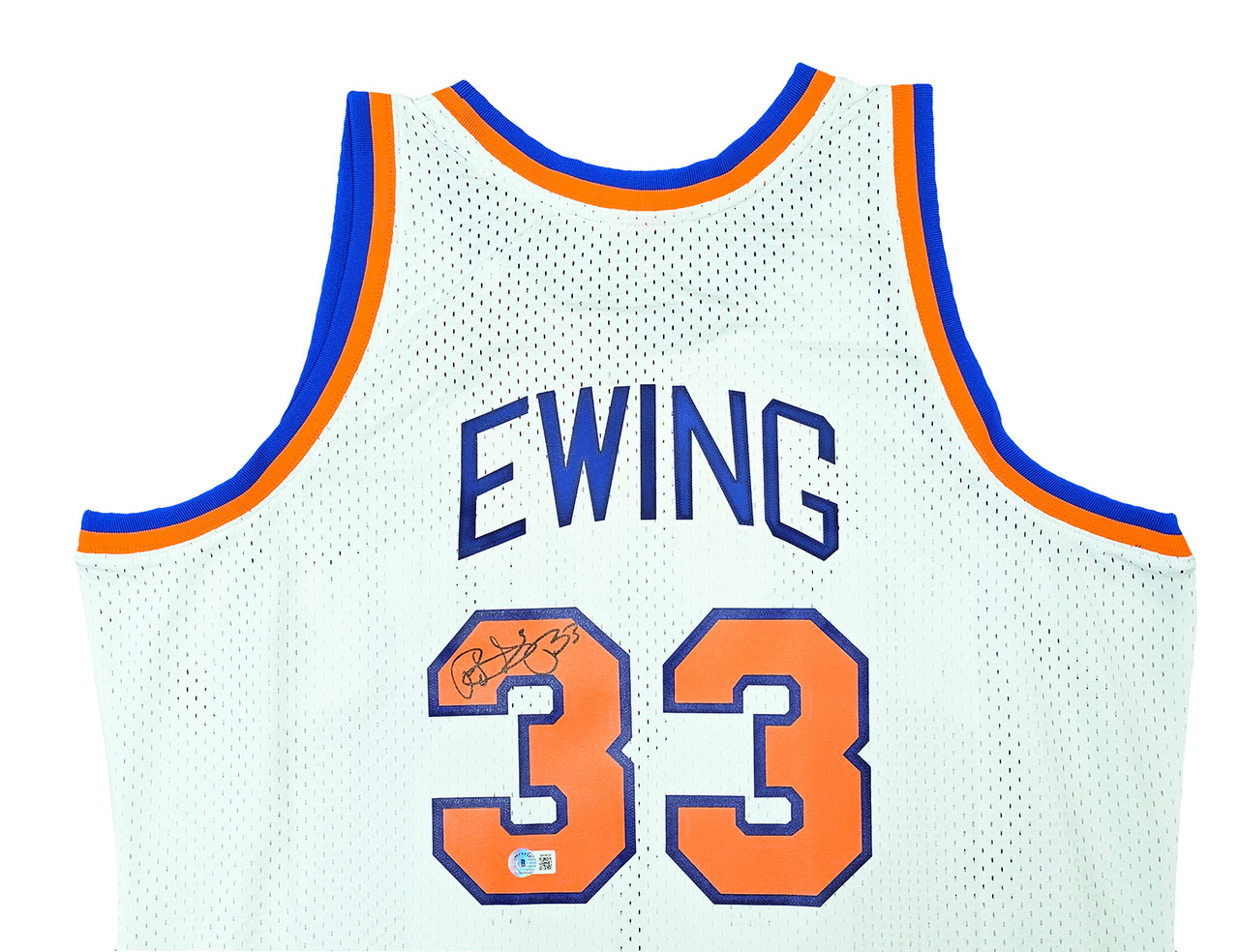 New York Knicks Patrick Ewing Autographed White Authentic Mitchell & Ness  1985-86 HWC Swingman Jersey Size L Beckett BAS Witness Stock #214820 - Mill  Creek Sports