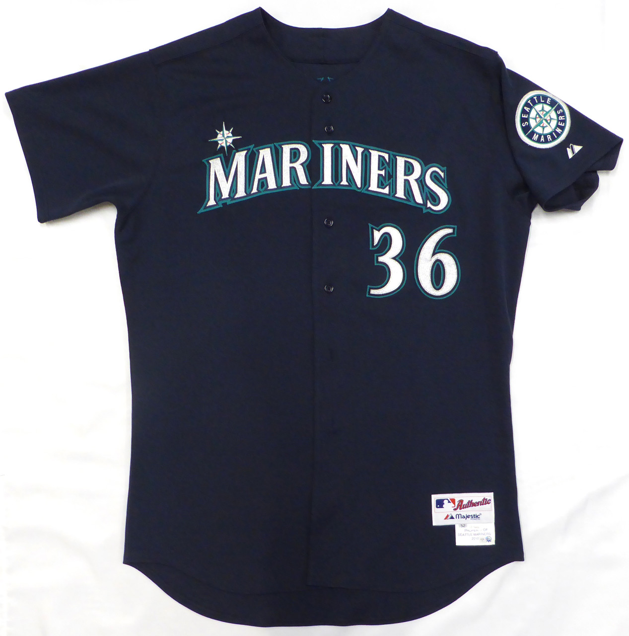 Majestic Seattle Mariners MLB Authentic Game Jersey (Cream)