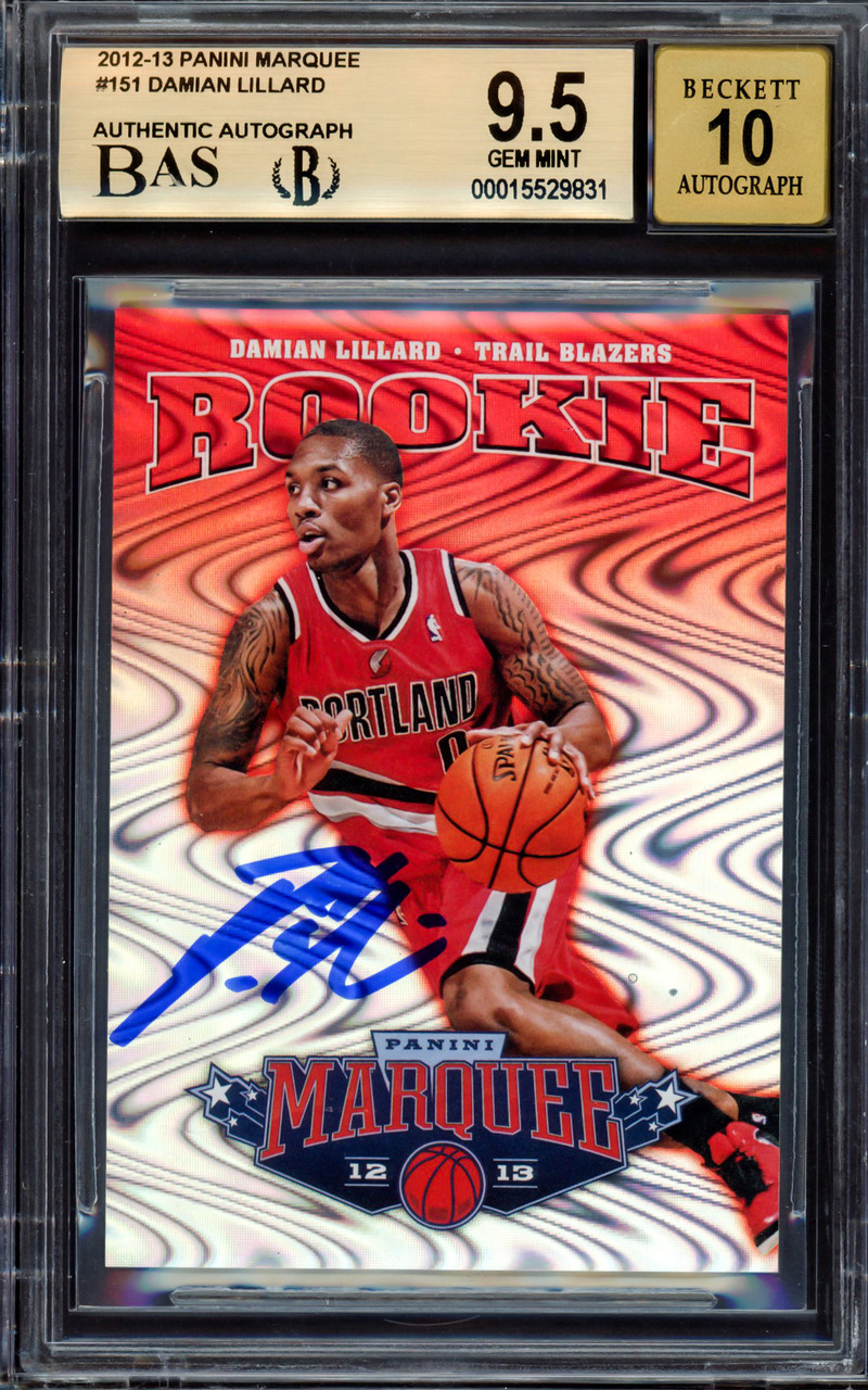Damian Lillard Autographed 2012-13 Panini Marquee Rookie Card #151