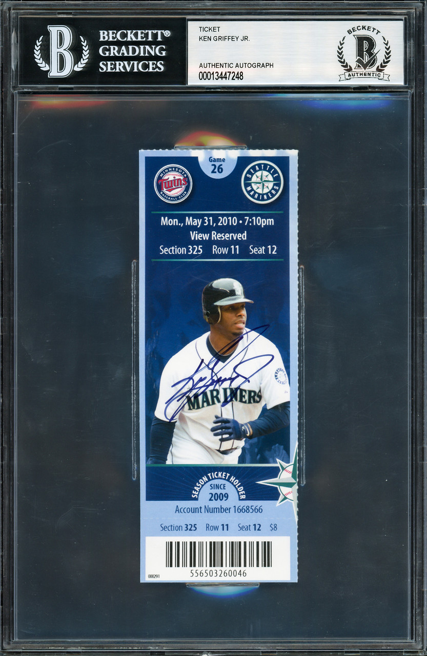 Ken Griffey Jr. Autographed May 31st, 2010 Ticket Seattle Mariners Last  Career Game Beckett BAS #13447248