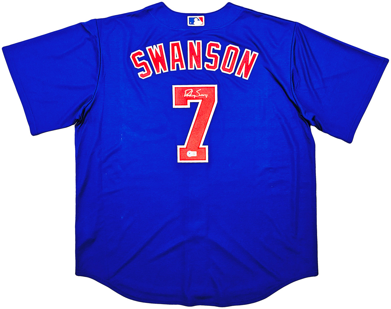 Fanatics Authentic Dansby Swanson Chicago Cubs Autographed Blue Nike Authentic Jersey
