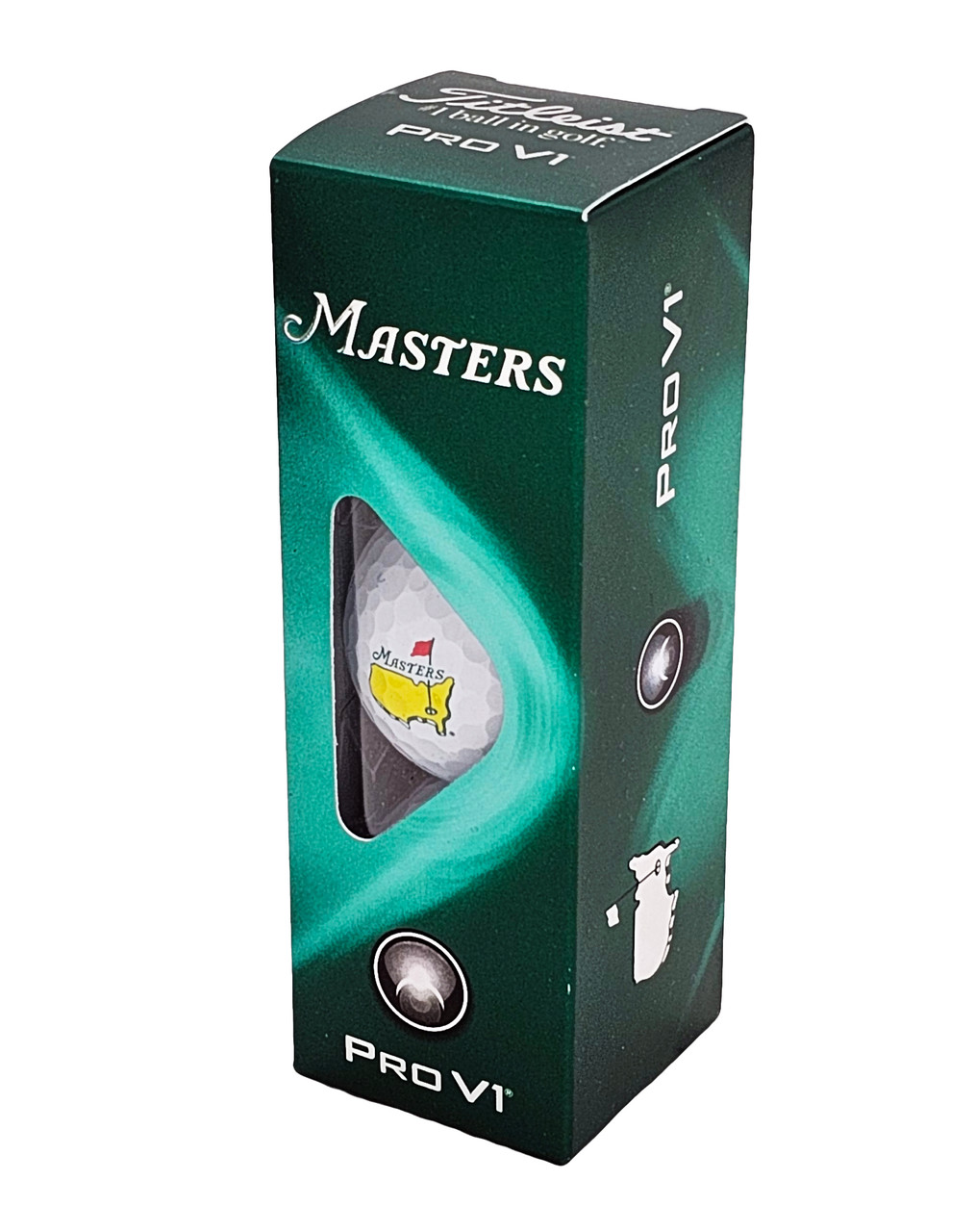 Titleist Pro V1 Masters Logo Golf Balls One Dozen With Box & Sleeves Stock  #215385 - Mill Creek Sports