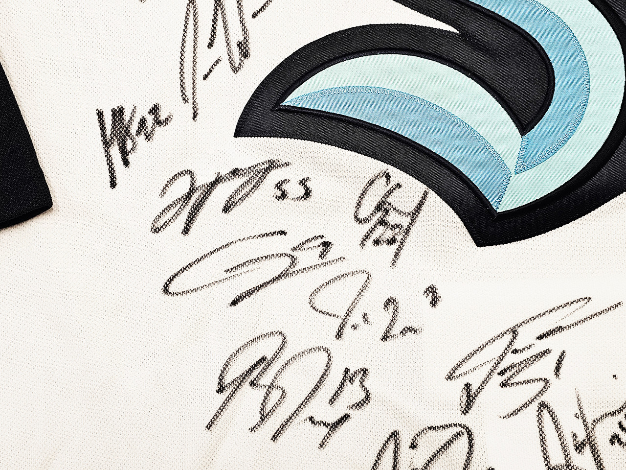 Framed Yanni Gourde Seattle Kraken Autographed White Adidas