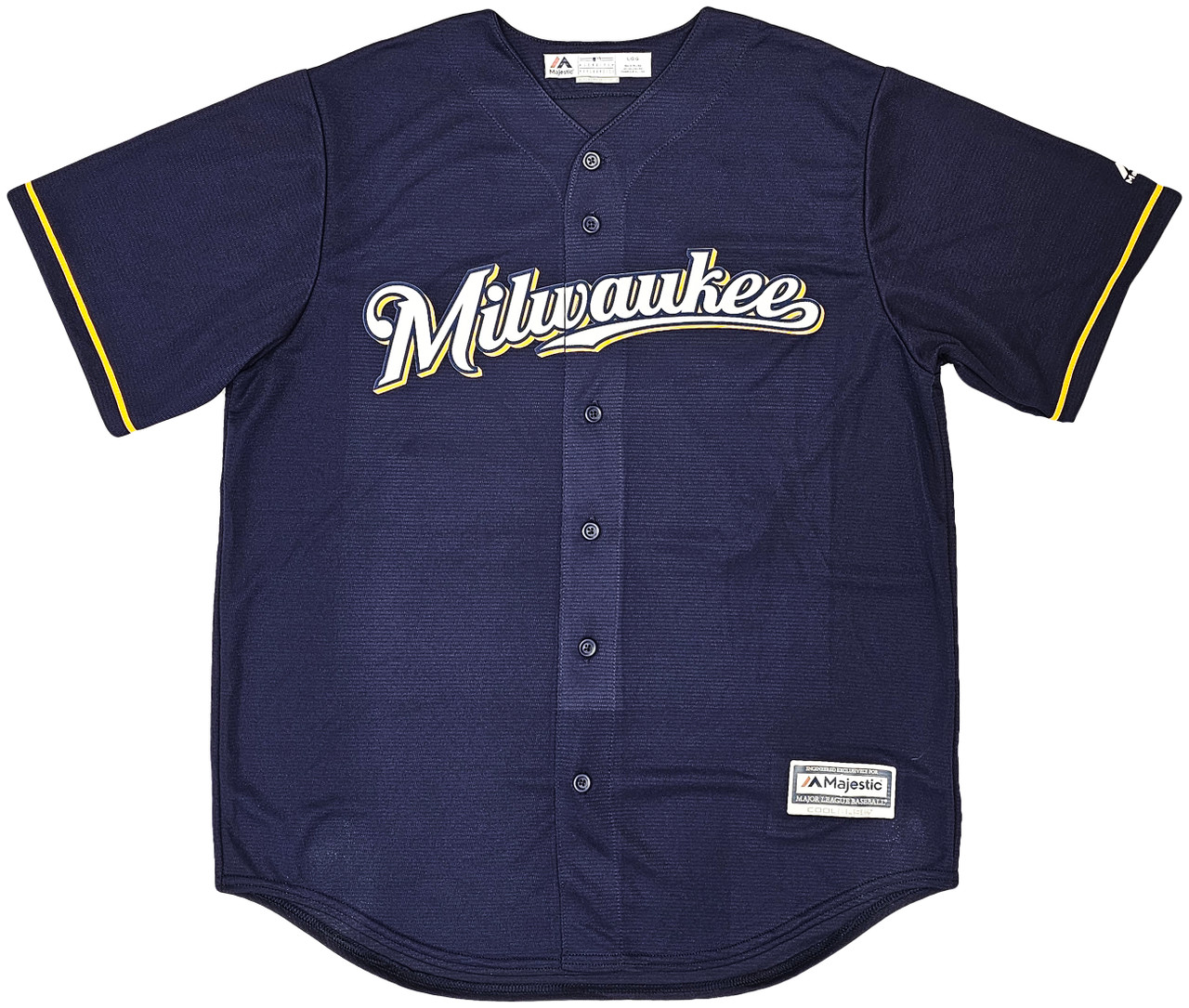 Christian Yelich Autographed Milwaukee Majestic Pinstripe Baseball