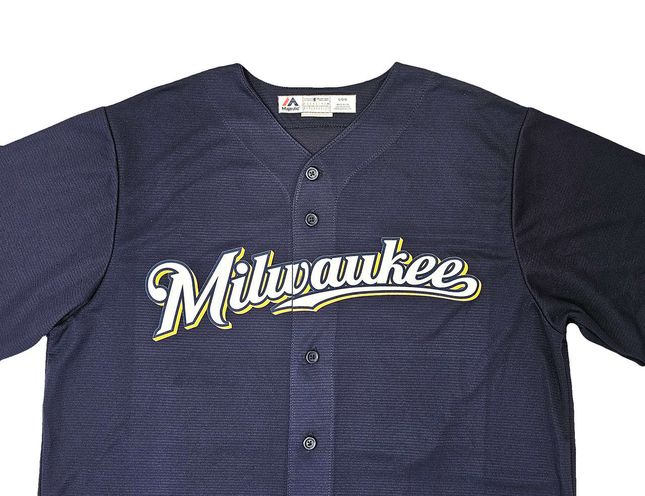 Milwaukee Brewers Christian Yelich Autographed White Majestic Jersey Size L  JSA Stock #215536 - Mill Creek Sports