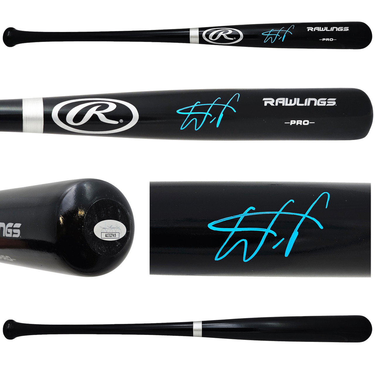 Wander Franco Autographed Black Rawlings Pro Bat Tampa Bay Rays JSA Stock  #215881 - Mill Creek Sports